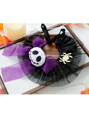 PUOŠNI APYKAKLĖ ŠUNIMS, UŽRIŠAMA, HALLOWEEN (VIOLETINĖ)