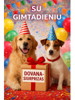 DOVANA - SIURPRIZAS "GIMTADIENIS" (VIDUTINIŲ BEI DIDESNIŲ VEISLIŲ ŠUNIMS)