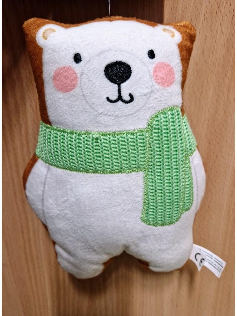 ŽAISLAS ŠUNIMS PLIUŠINIS "KALĖDINĖ BALTOJI MEŠKA" 20cm
