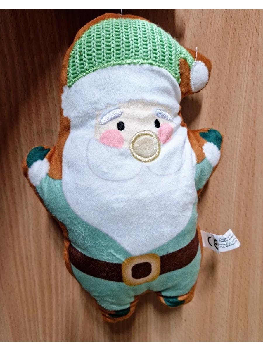 ŽAISLAS ŠUNIMS PLIUŠINIS "KALĖDINIS SENELIS" 22cm (begarsis)