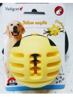 VDG TPR Vanilla Yellow Ball skanėstų kamuolys didesniam šuniui 8cm