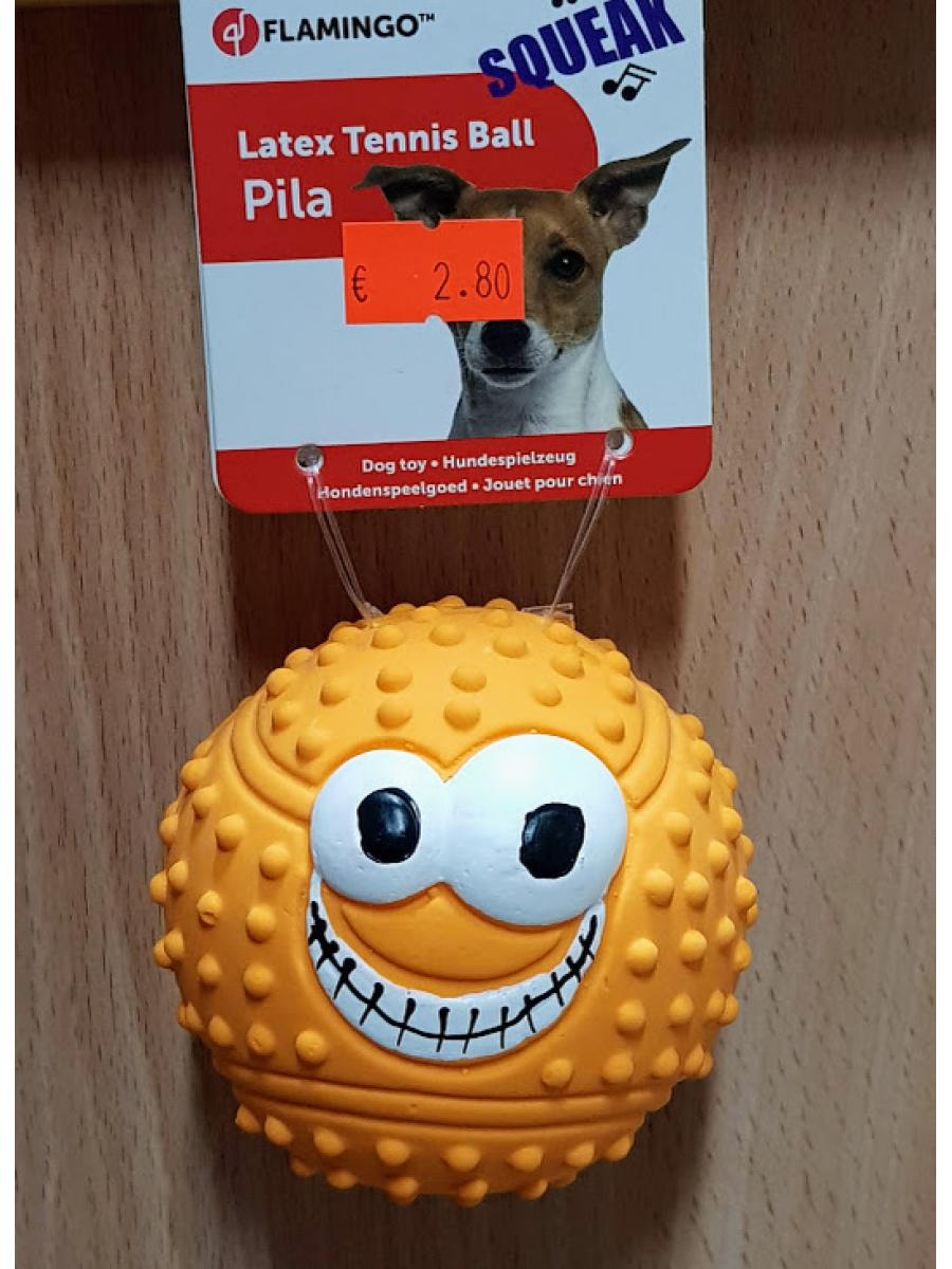 ŽAISLAS ŠUNIMS LATEKSINIS KAMUOLIUKAS "VEIDUKAS" ( 7,5CM)